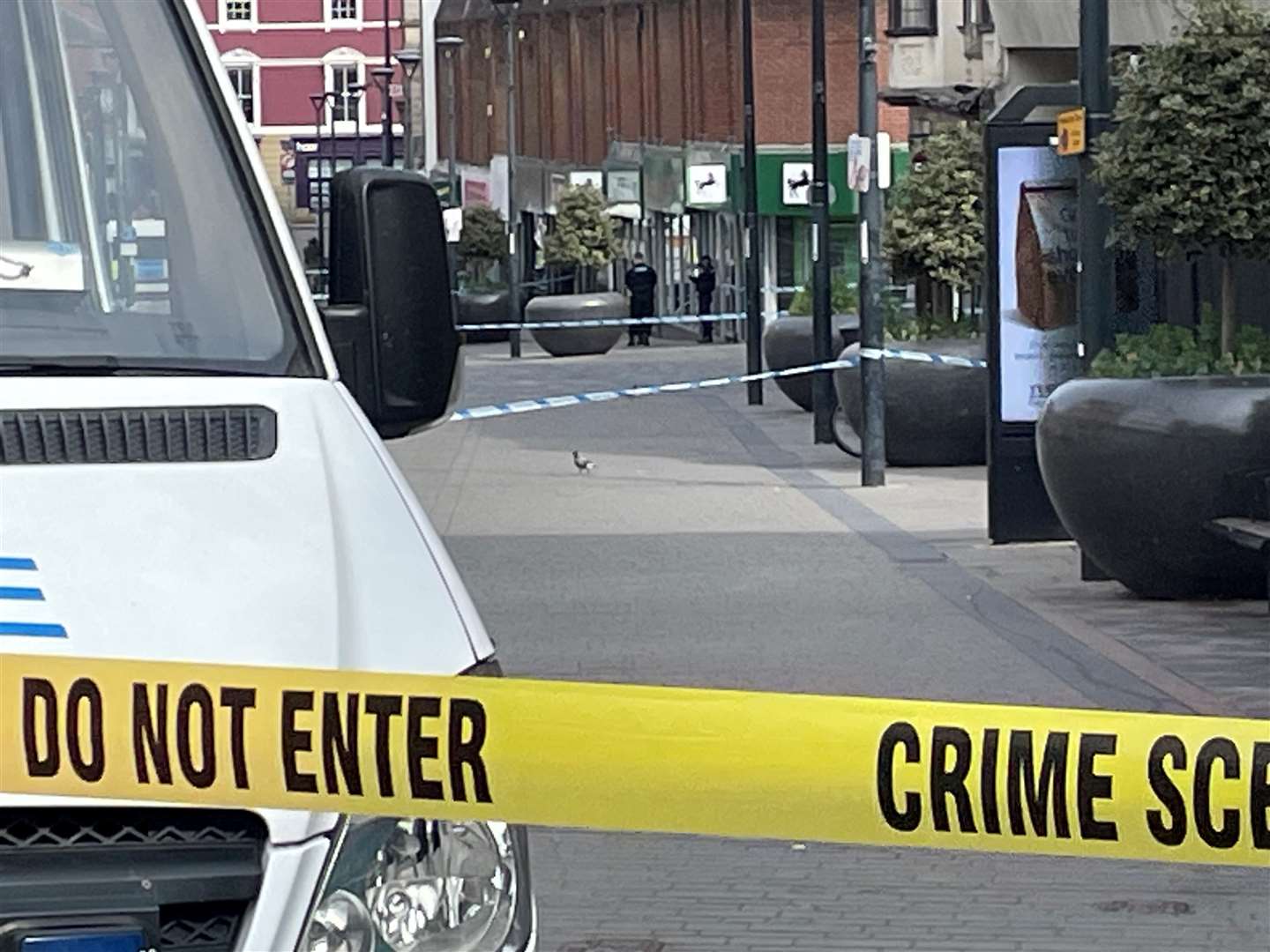 The scene in St Peter’s Street, Derby, on Wednesday (Matthew Cooper/PA)