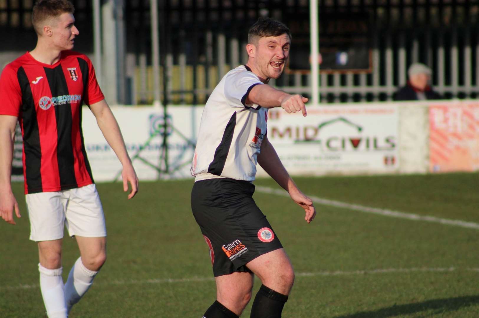 Captain Max Mattless shouts instructions. Picture: Erin Larham