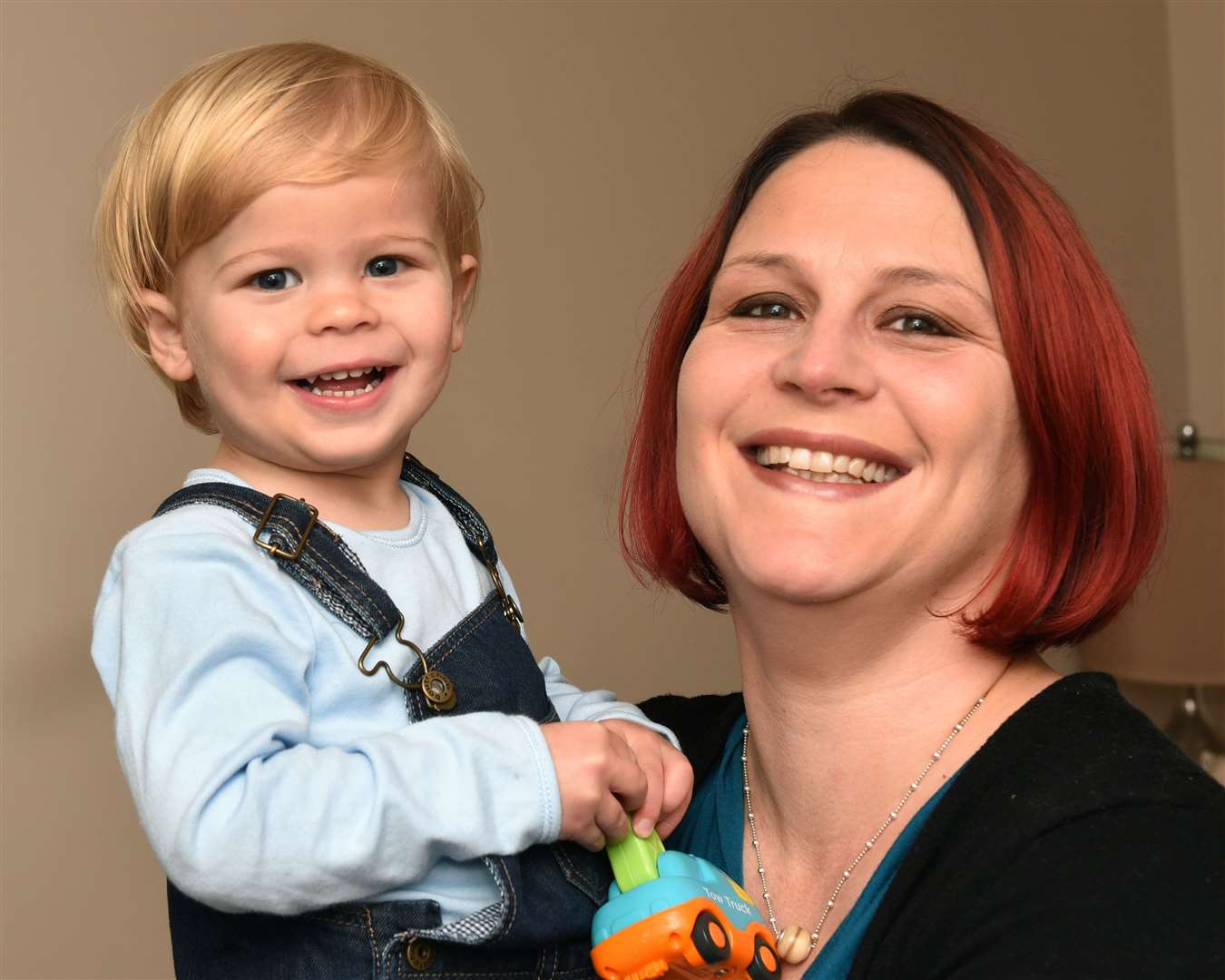 Walter and Leanne Olney who are celebrating news that Cystic Fibrosis sufferers can now get specialist drugs free on the NHS, near Manea, Cambs. (20150491)