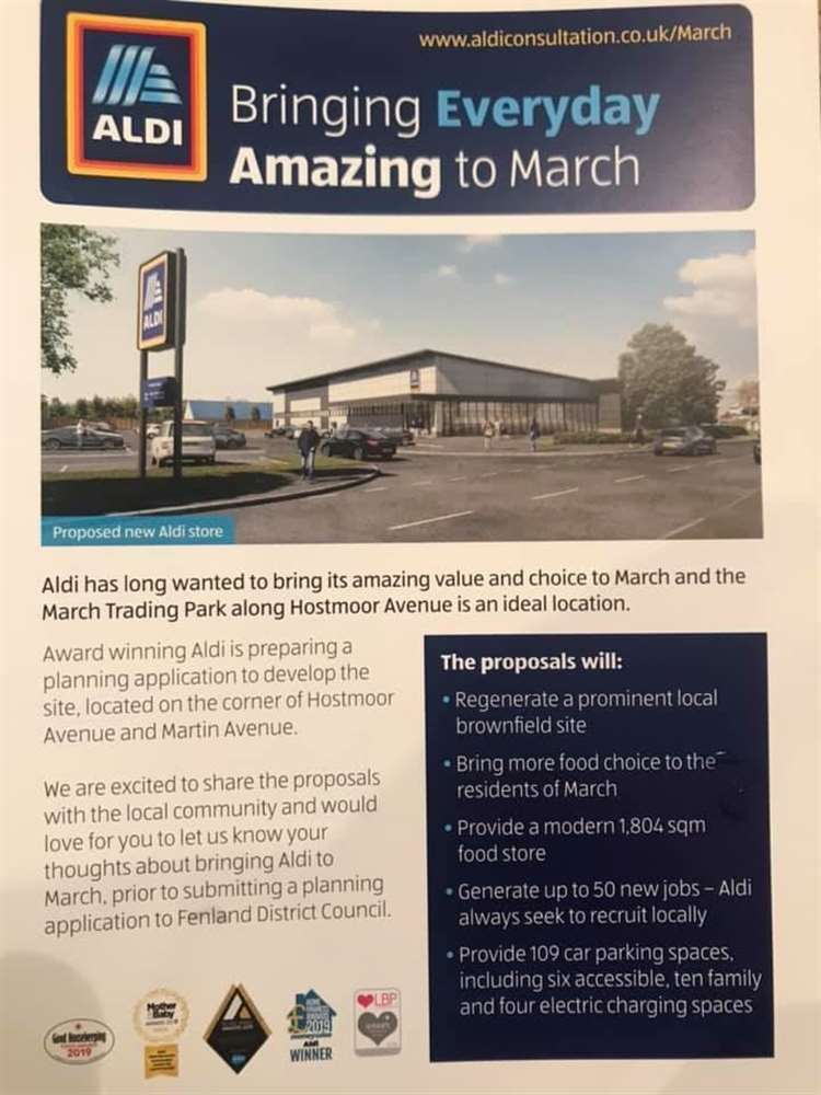 Plans for a new Aldi supermarket in March are up for discussion at Fenland's July planning committee with a recommendation for approval.