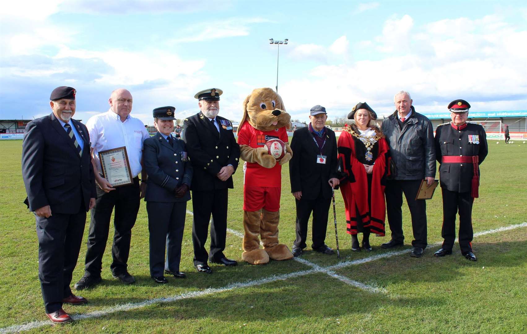 Wisbech Town Football awarded with the Armed Forces Covenant Award. (63204071)