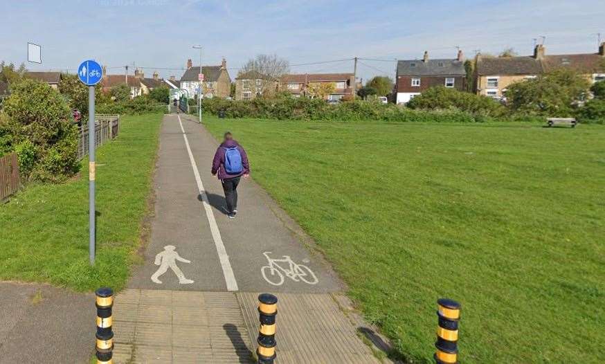 The site in question is situated to the left of the footpath from North Drive to Wigstones Road behind the bungalows. Picture: Google