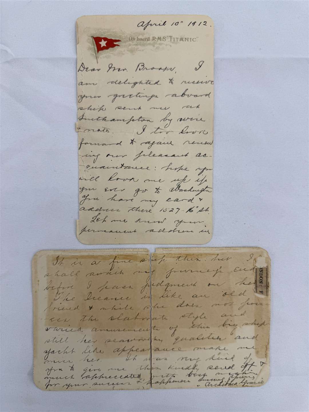 Letter written by Colonel Archibald Gracie (Henry Aldridge & Son/PA)