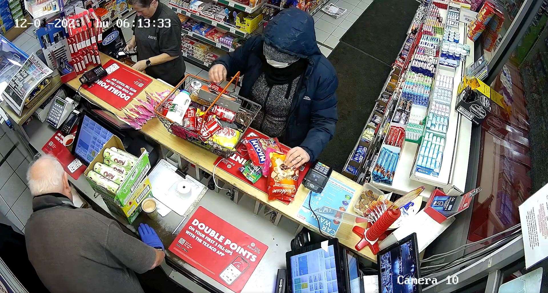 CCTV footage of Constance Marten buying supplies at Texaco in Newhaven (Met Police/PA