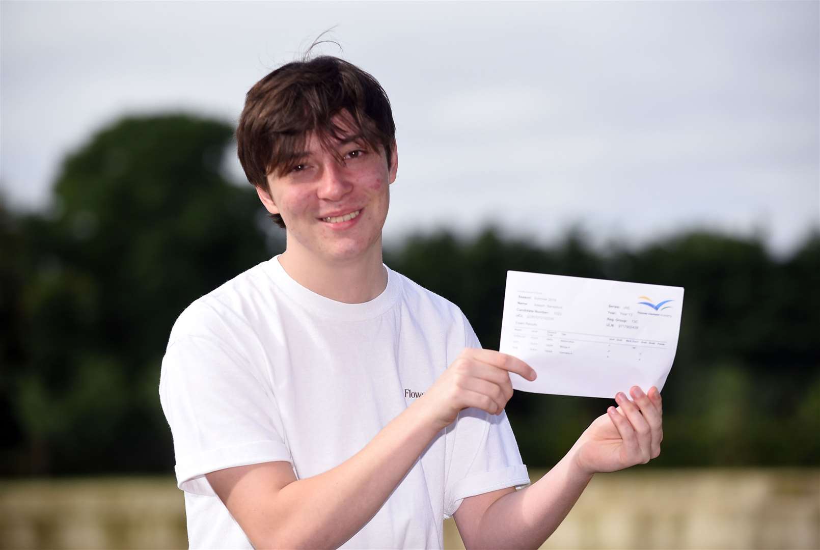 An A* and two As means Joseph Beresford is going to University of Leeds to study environmental science.