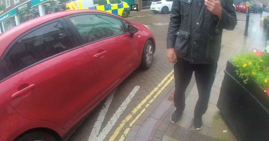A man was arrested after bank staff made a 999 call in Wisbech.