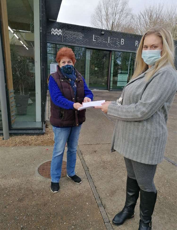 Amy Loveridge (right) gathered a petition calling for a new special school in March which was presented to the county council by Councillor Jan French.