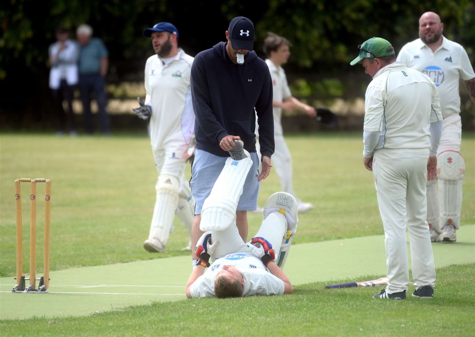 Wimblington v Chippenham cricket action