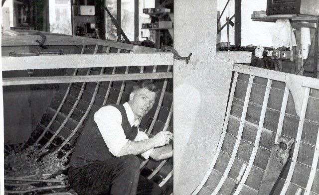 Charlie Fox busy boat building at his firm's previous site in West End, March. (54257572)