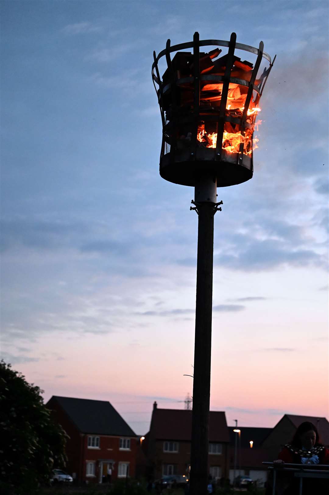 March Jubilee celebrations with the beacon being lit by March Mayor Kim French and Lt Col Nigel 'Spence' Spencer,. (57078475)
