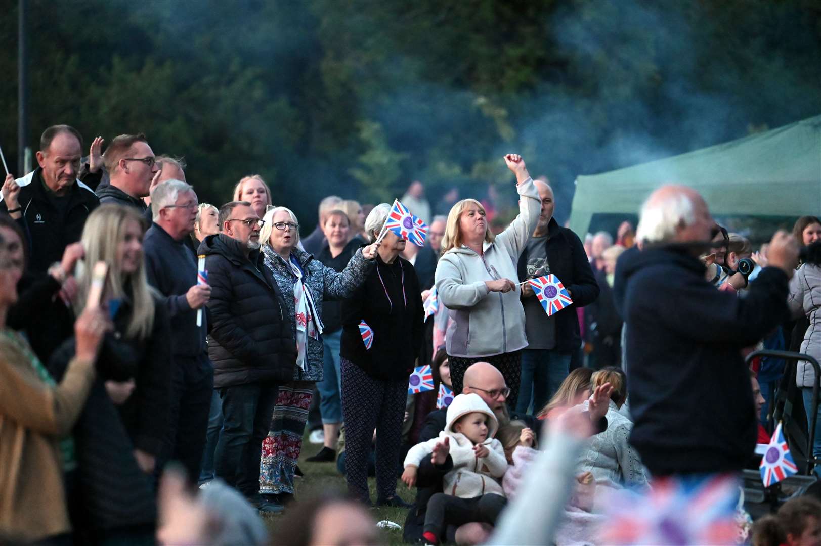 March Jubilee celebrations with the beacon being lit by March Mayor Kim French and Lt Col Nigel 'Spence' Spencer,. (57078468)