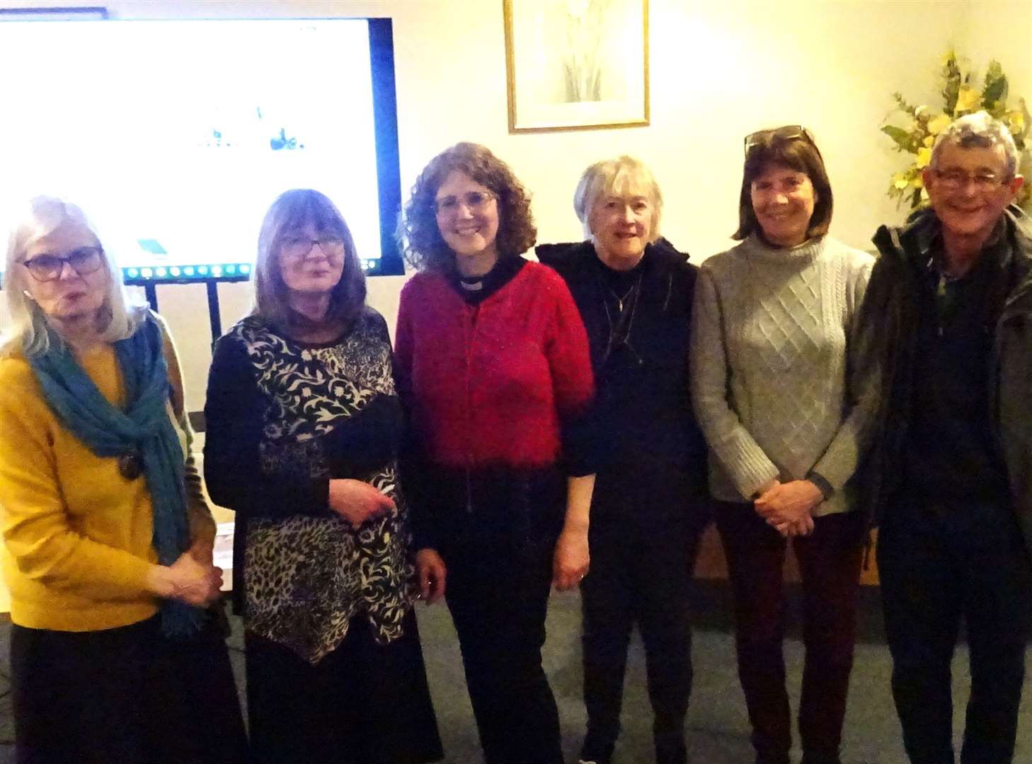 Revd Ruth Clay with some of The March Society members