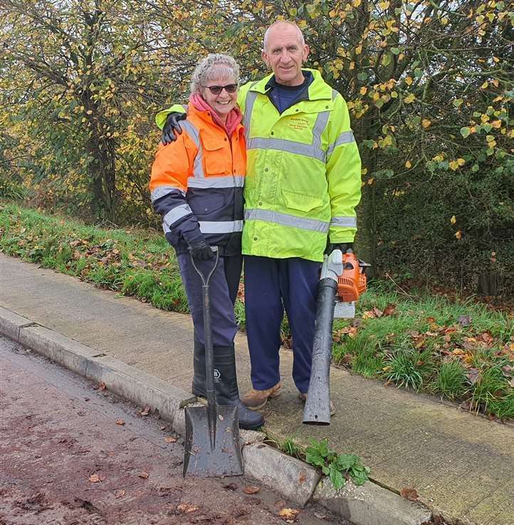 Deanne Gough and Andy Tilley are the Sutton Bridge Wombles