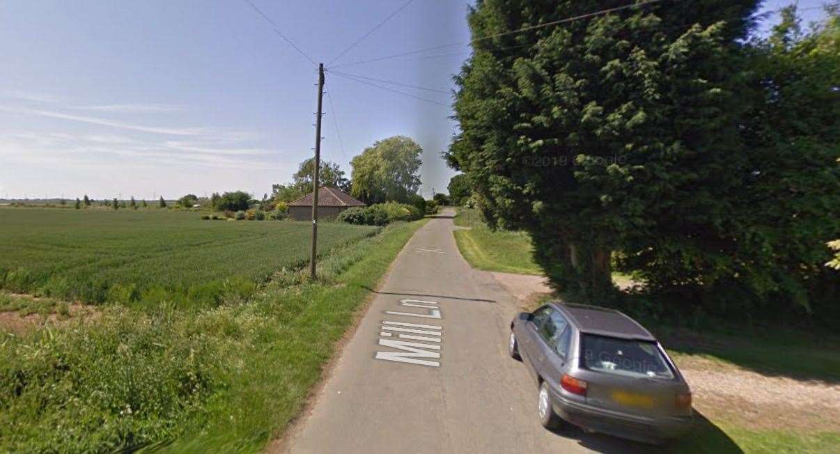 The incident took place on Mill Lane in Walpole Highway. Picture: Google Maps