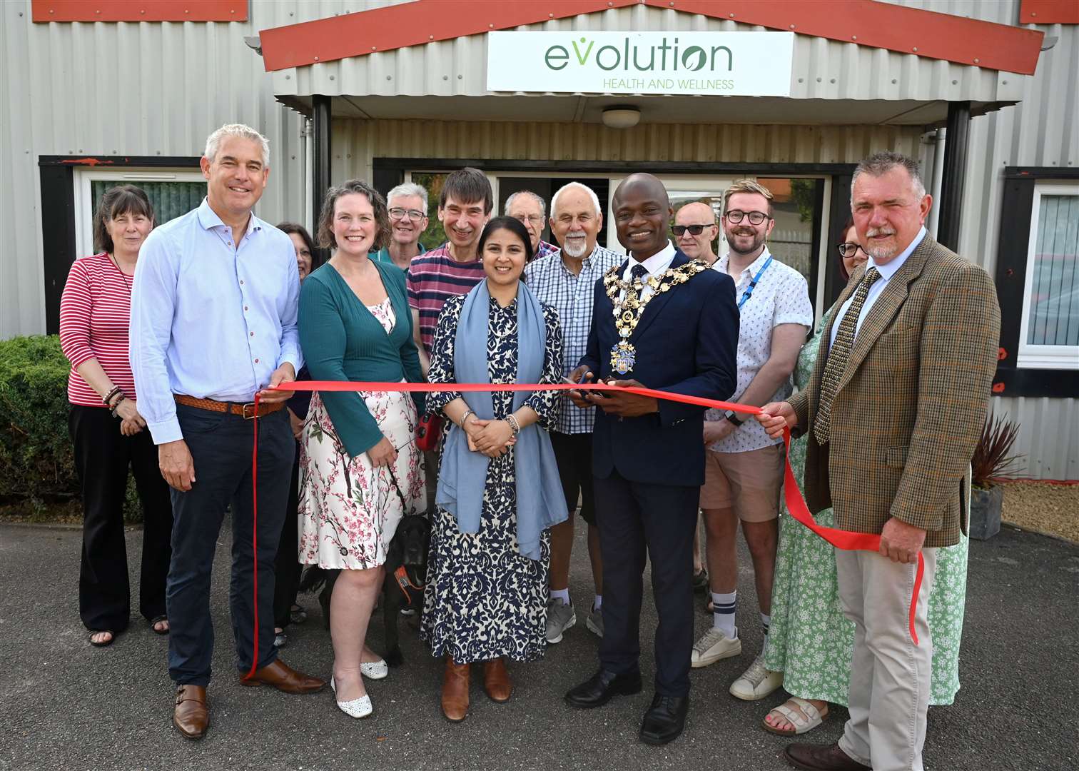 Official opening of Evolution health and wellness by Wisbech Mayor Sidney Imafidon
