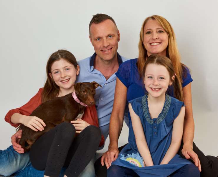 Kate Conroy and Heath Brown, and her daughters Alexa (9) and Amelia (6), have been chosen as the new family face of The Nottingham.
