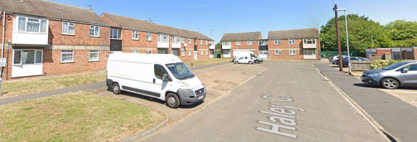 The fire broke out in a flat on Haley Close in Wisbech. Picture: Google Maps