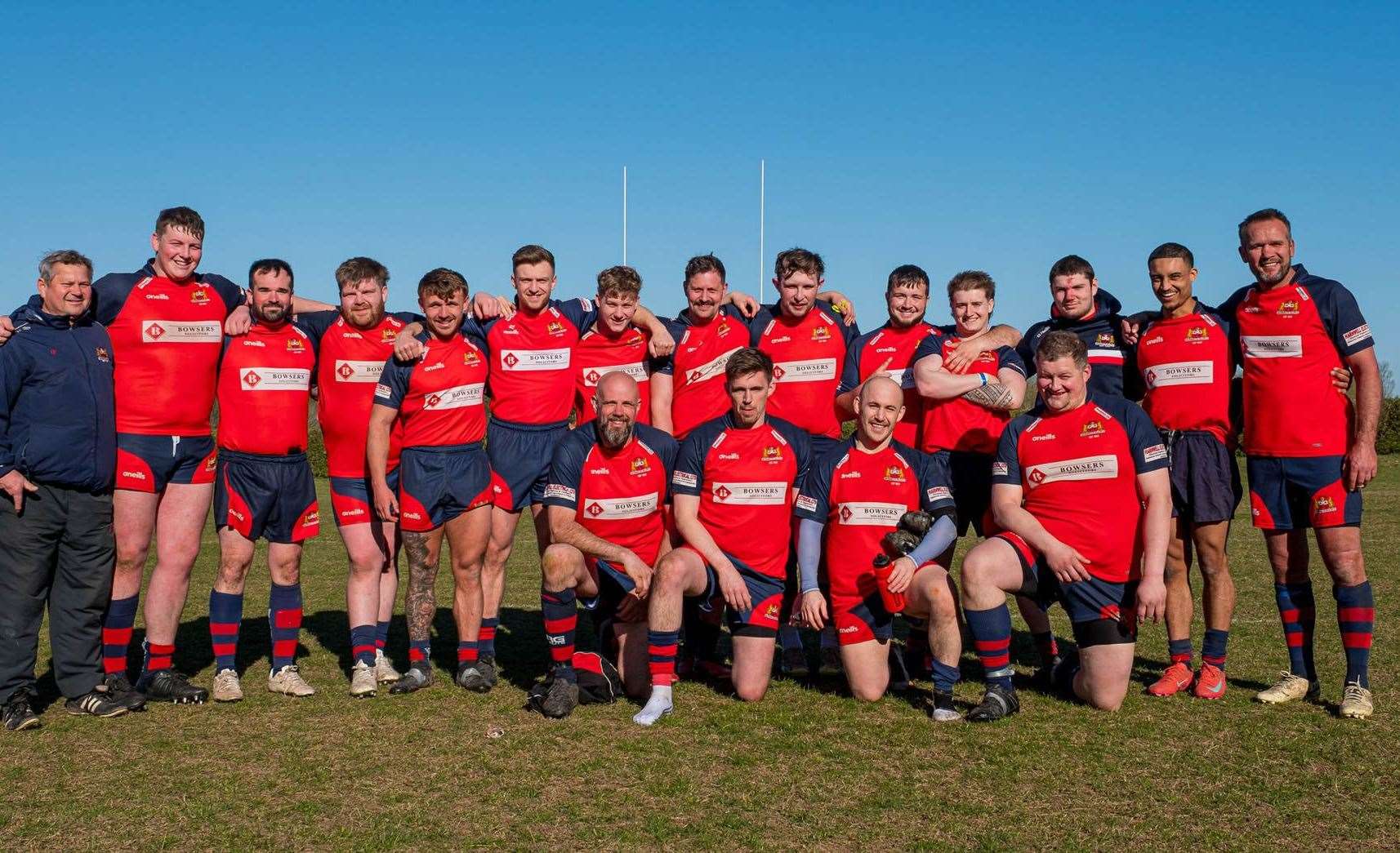 A victorious Wisbech 1st XV face the camera. Picture: Andy Titmuss
