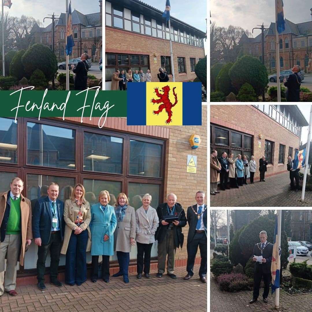 South Holland District Council 'proudly' held a flag raising ceremony of the Fenland Flag earlier this week