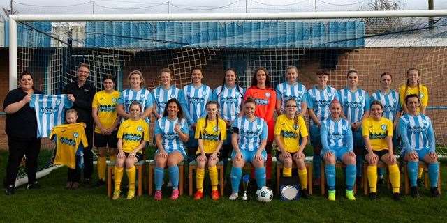 Aerotron Composites managing director Andrew Leslie presenting the kit to the ladies.