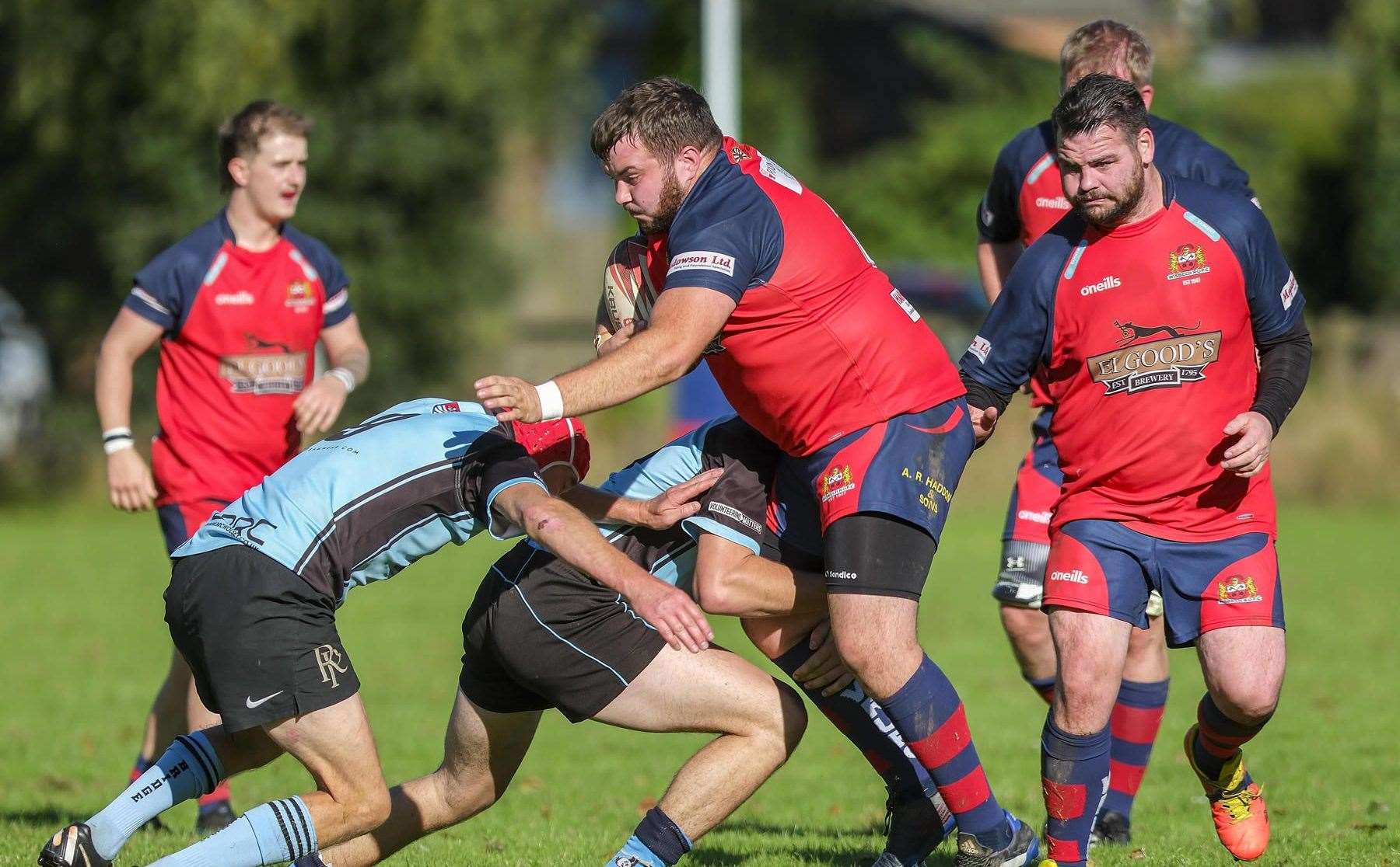 Young front-row forward George Overland impressed with a strong carry. Picture: Andy Titmuss