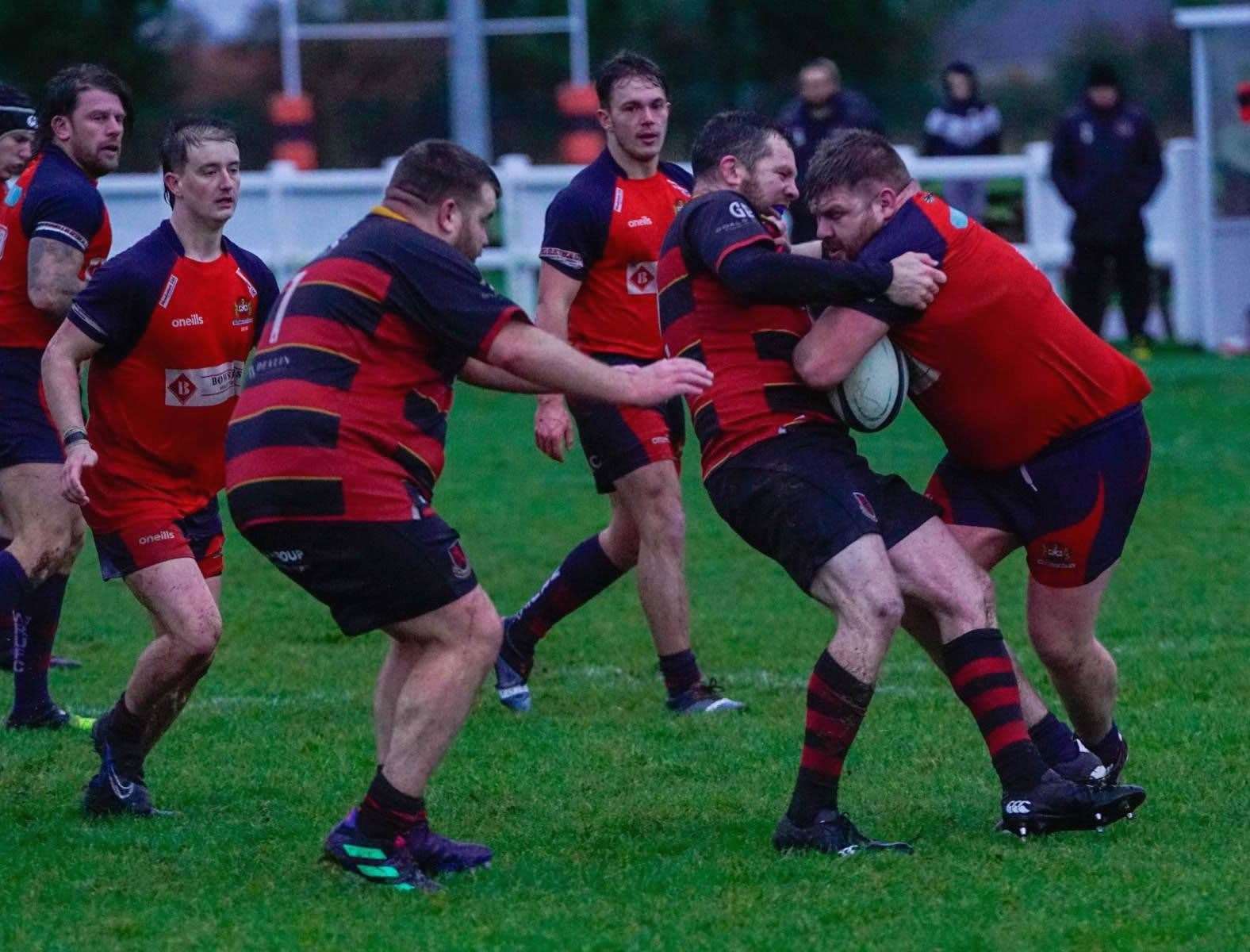 Skipper Kerrie McMullen on the charge
