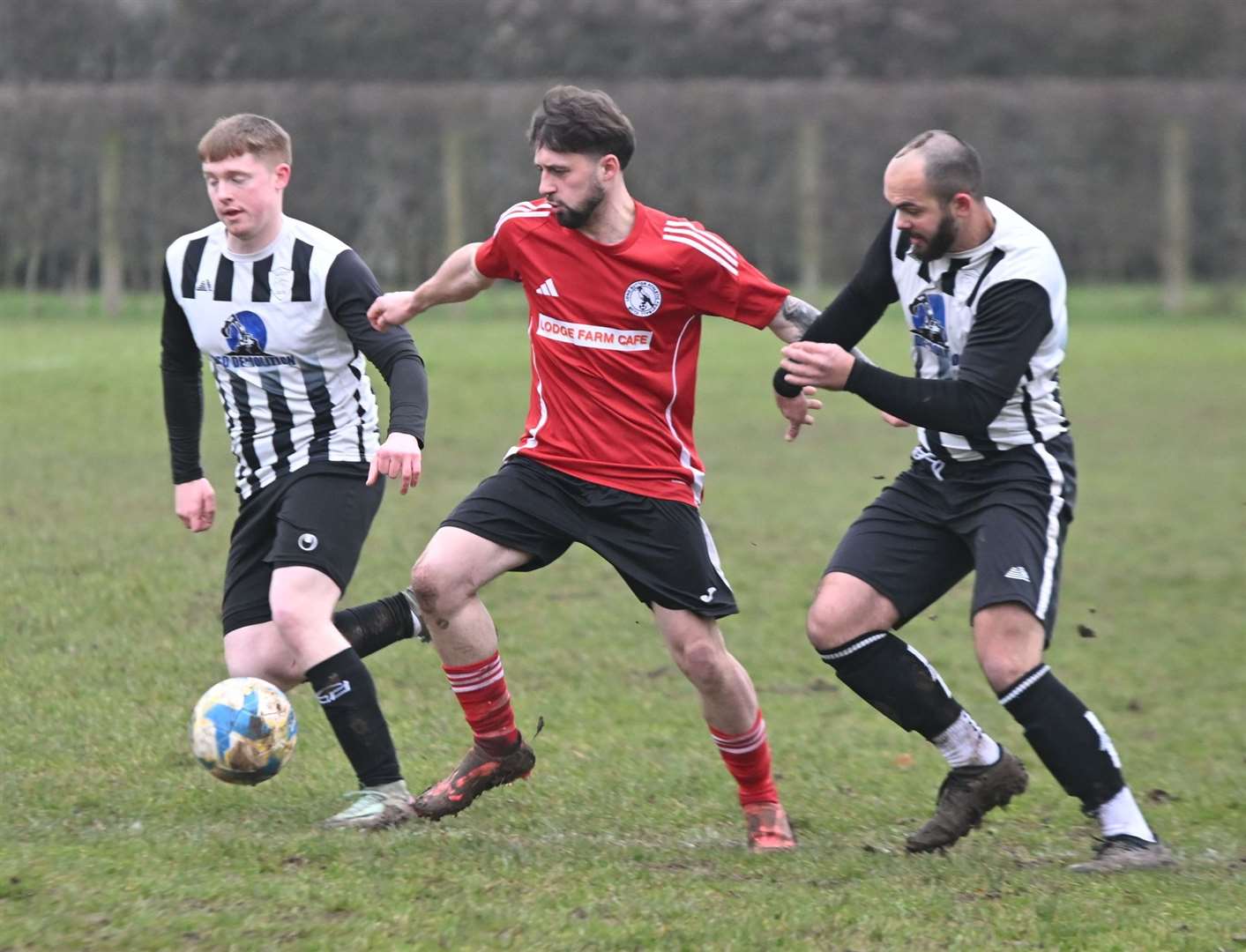 Football action from Long Sutton v South Lincs Swifts
