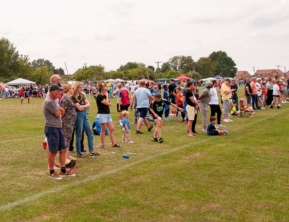 Action from the annual Wisbech St Mary football tournament.