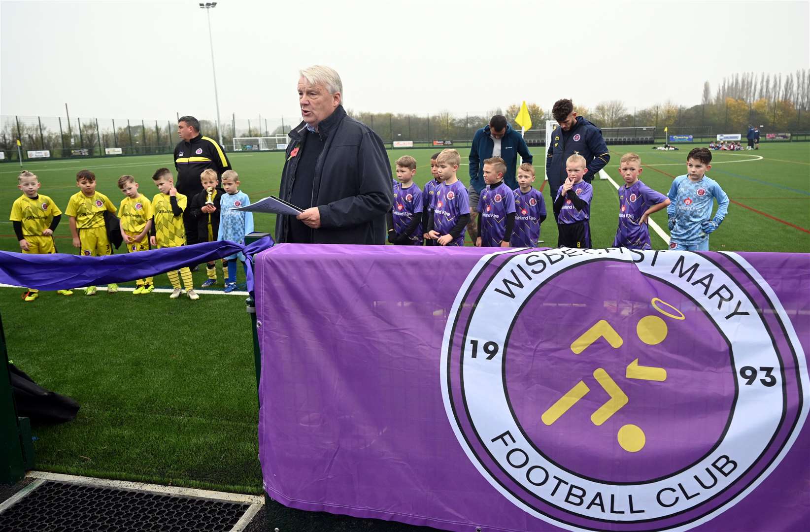 Official opening of Wisbech St Mary's 3G pitch by Katie Critchley of Cambs FA