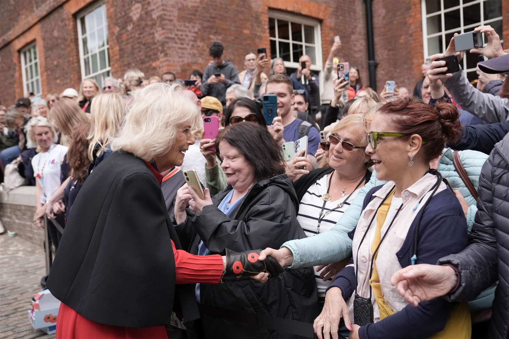 Camilla meets the public at the Tower of London (Stefan Rousseau/PA)
