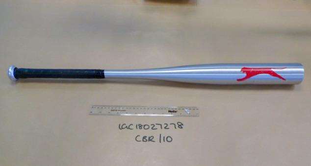 Sam Mechelewski was stabbed and beaten with a baseball bat. His blood was found on this bat. (6821635)