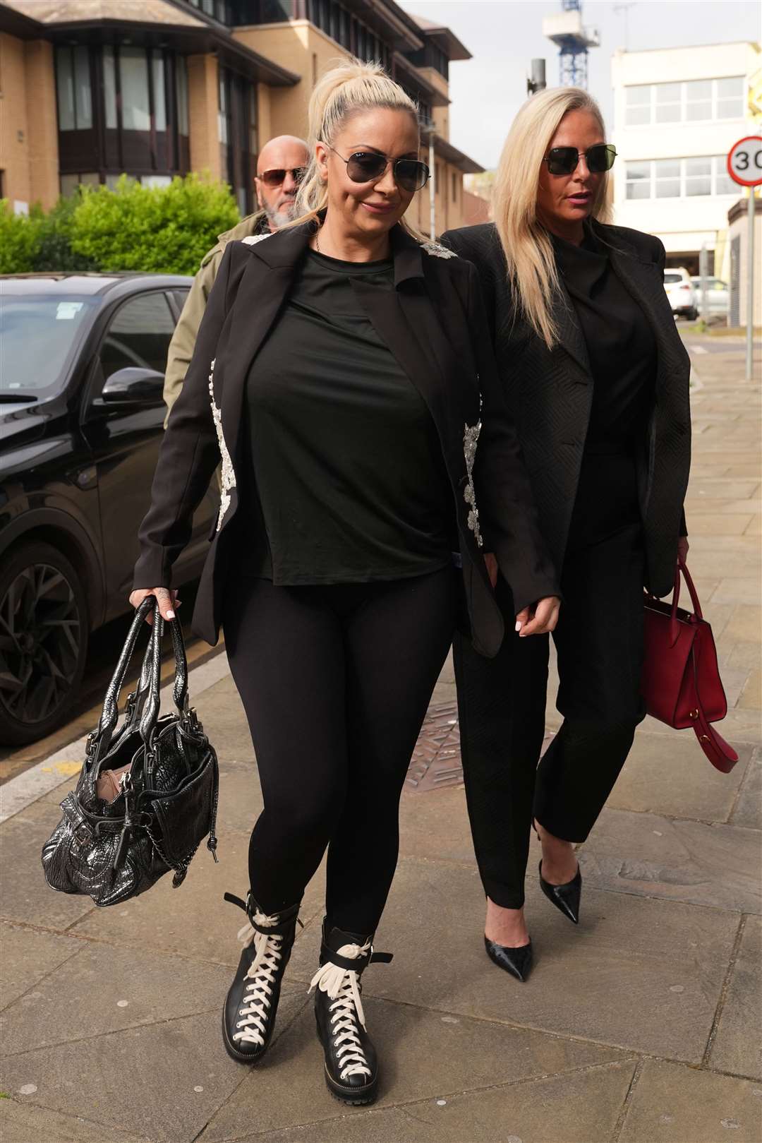 Former model Jodie Marsh arriving at Chelmsford Magistrates’ Court in Essex (Lucy North/PA)