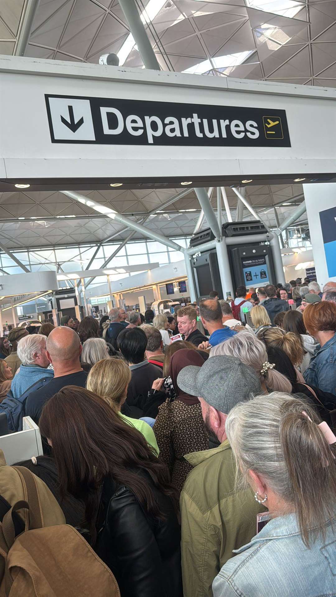 Lizzy Brereton criticised the lack of information as passengers waited at Stansted (Lizzy Brereton/PA)