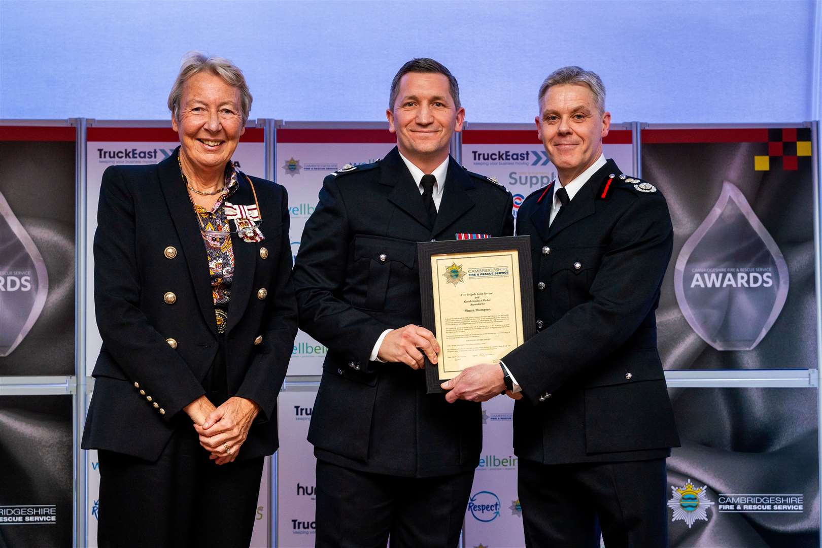 Fire Brigade Long Service and Good Conduct Medal awarded to Simon Thomspon