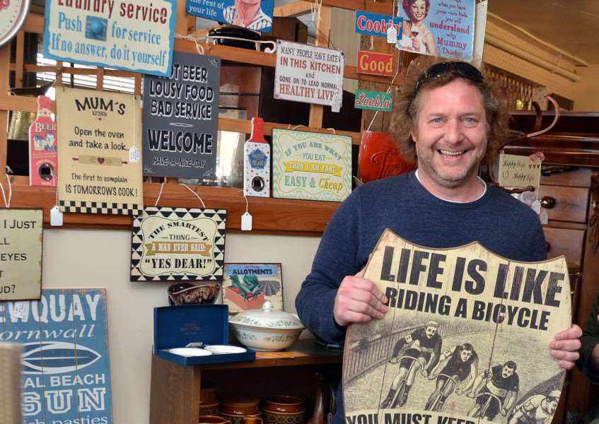 David Whitwell of Long Sutton Antique Centre, photographed in May 2017 for our Support Our Shops series, which a customer has criticised for selling framed photographs of Adolf Hitler. Photo: (TIM WILSON): SG130517-314TW.