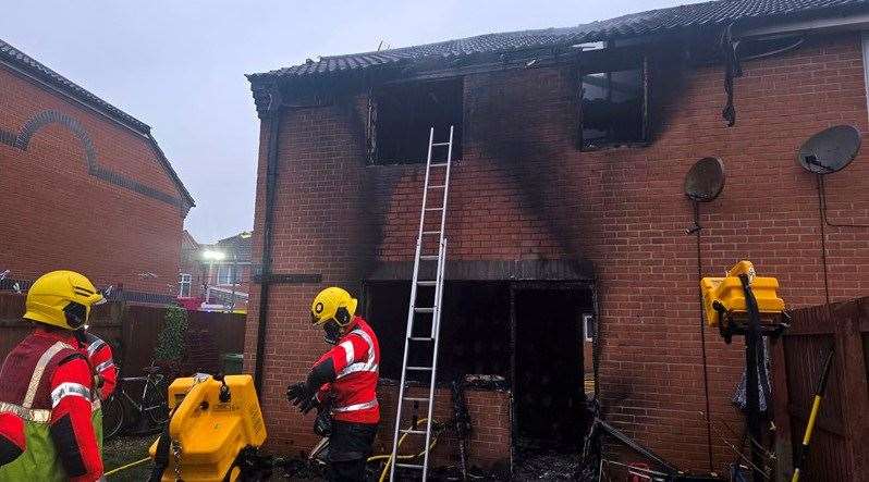 The fire in Wisbech was caused by an over-charged battery exploding