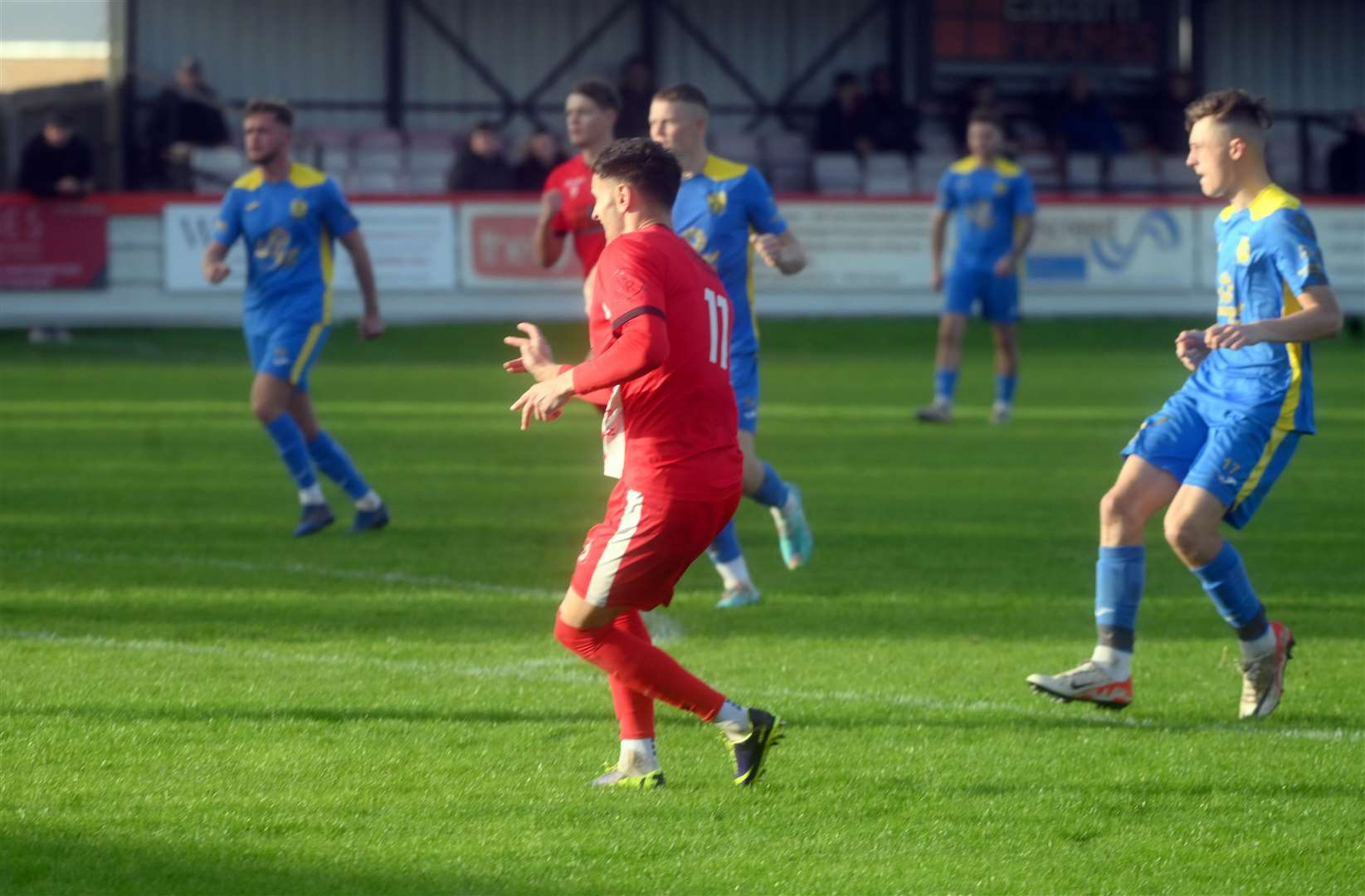 Wisbech v Tividale first round of the FA Vase Amir Ward scoring 1-1