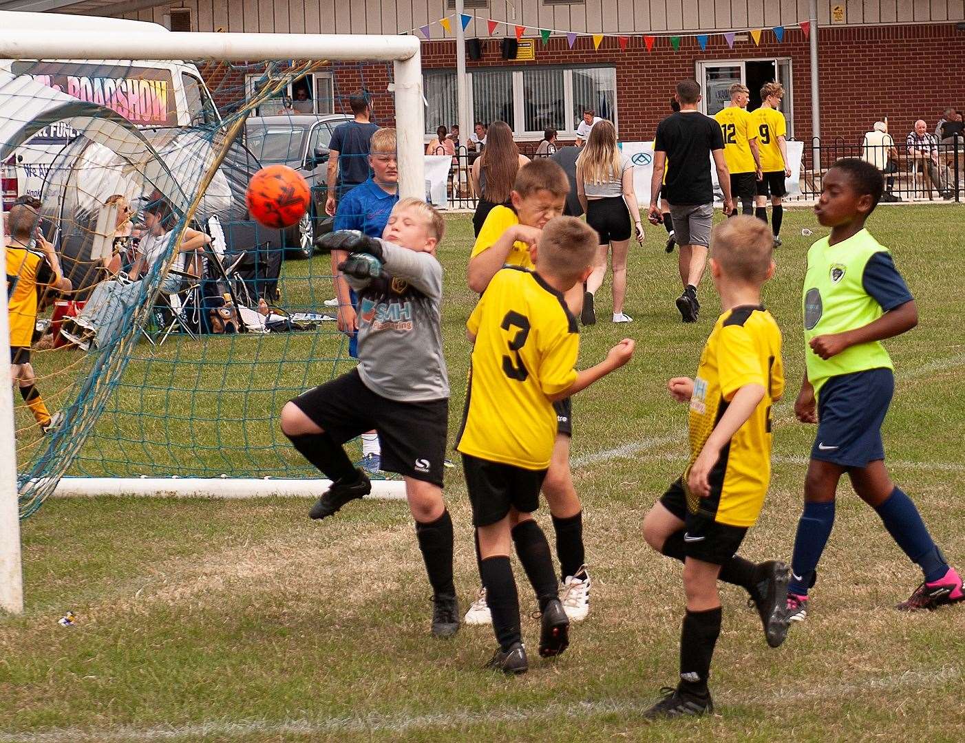 Action from the annual Wisbech St Mary football tournament.