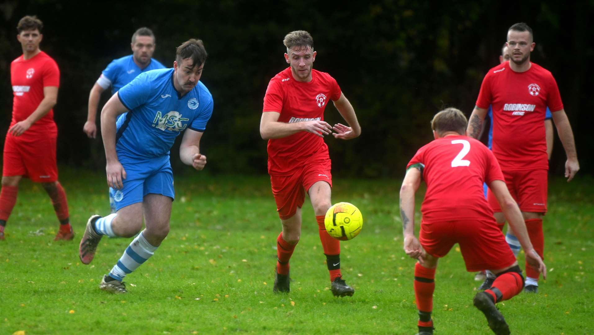 Upwell Town (red) v Outwell Swifts Reserves (blue)