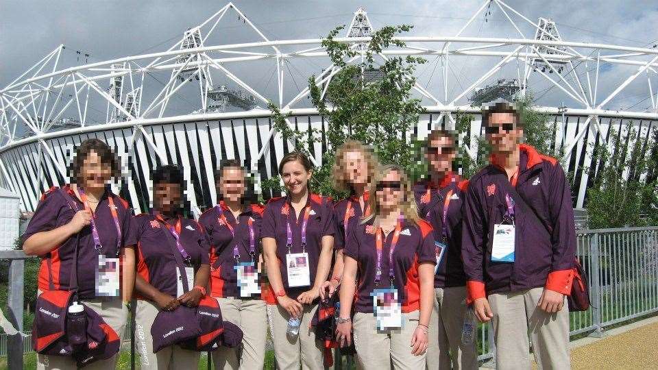 Me with one of the teams I worked with as a Games Maker at London 2012