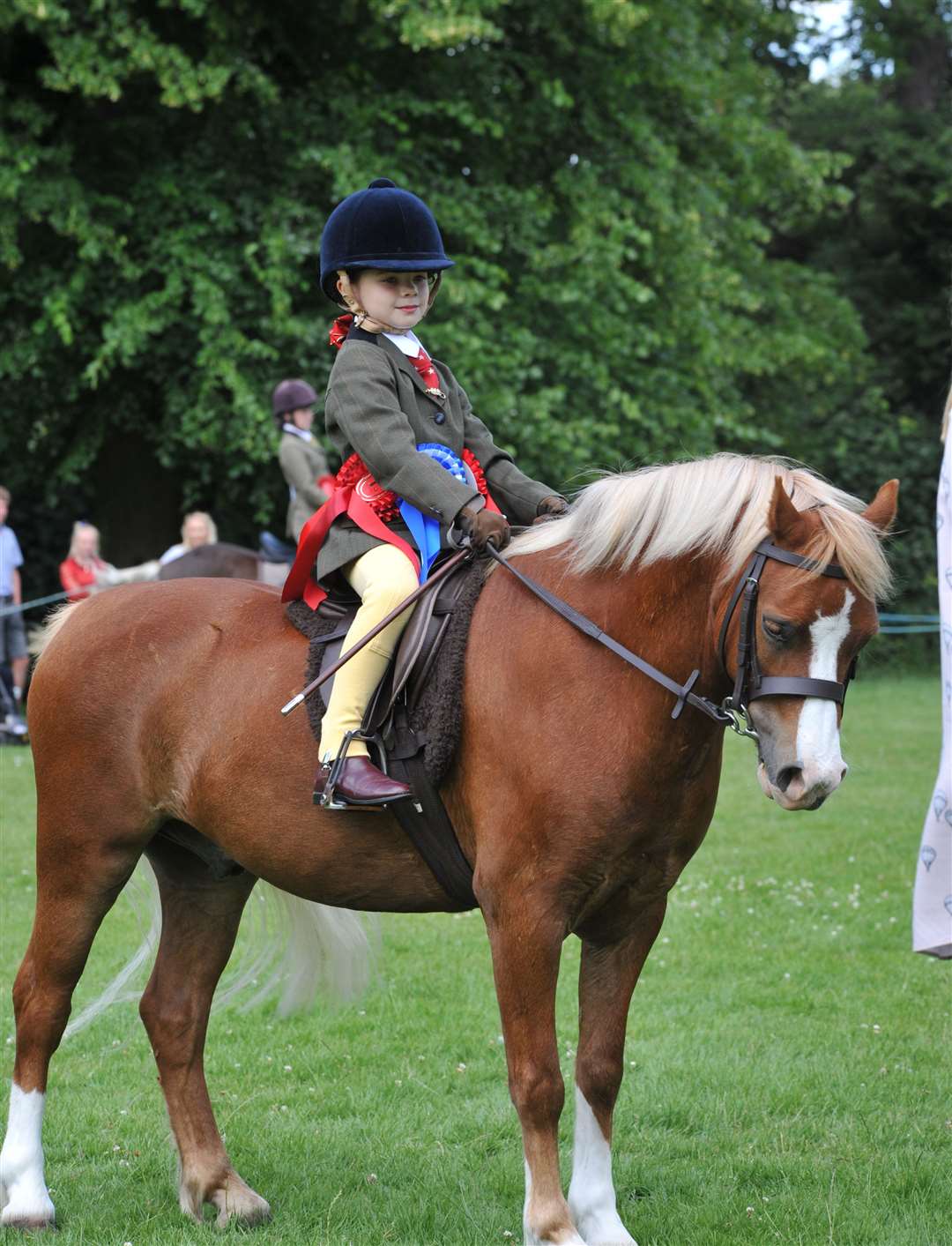 A youngster has fun in the ring