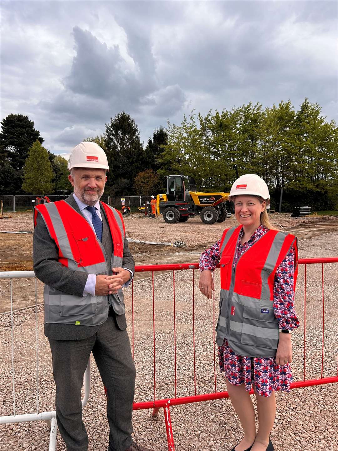 Richard Scott and Rachel Lawrence-Byron at the site. Picture: Brooke Weston Trust