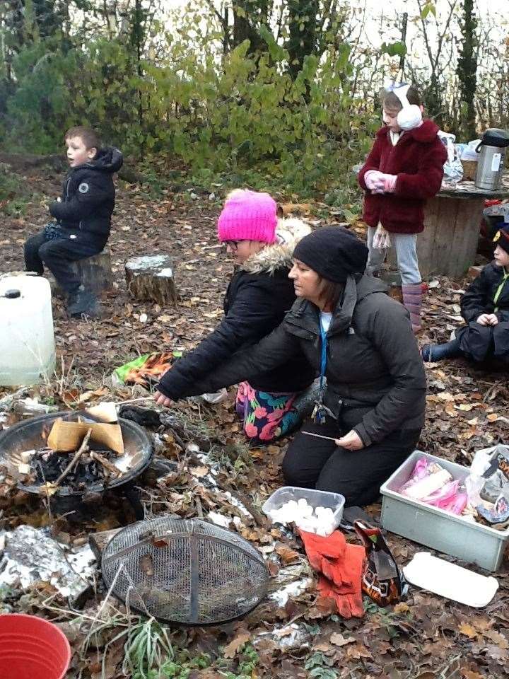Among the activities enjoyed by pupils at Burrowmoor is the forest school.