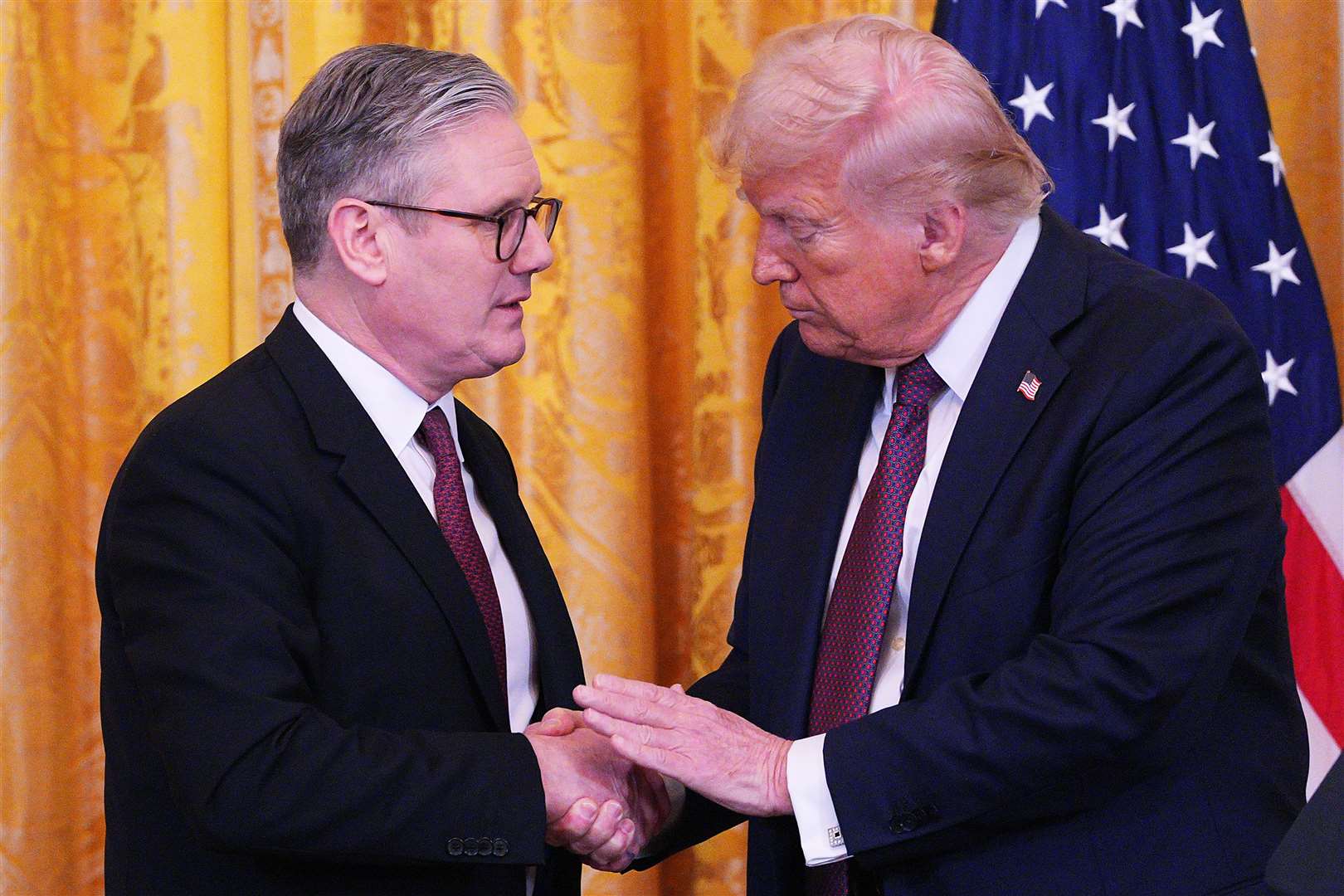 US President Donald Trump and Prime Minister Sir Keir Starmer (Carl Court/PA)
