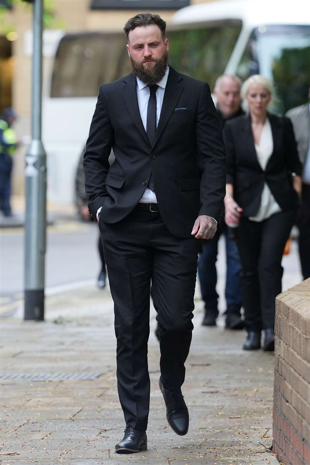 Former Britain’s Got Talent contestant Andrew Johnston arriving at Southwark Crown Court, London (Lucy North/PA)