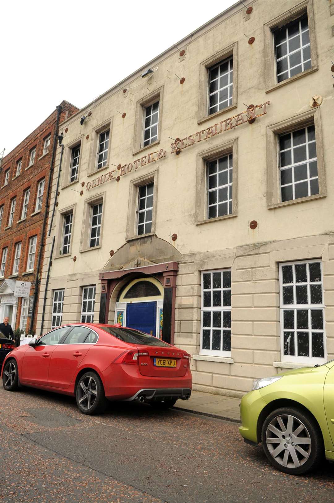 The fake windows and doors at the Phoenix Hotel are to be replaced.