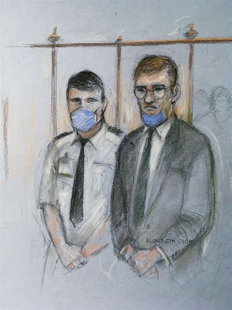 James Watson (right), appearing in the dock at the Old Bailey in London (Elizabeth Cook/PA) (56212692)