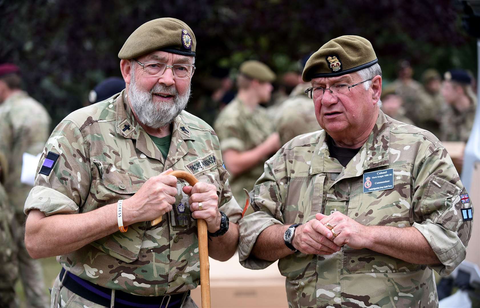 Padre Rick Parkinson and Colonel Mark Knight.