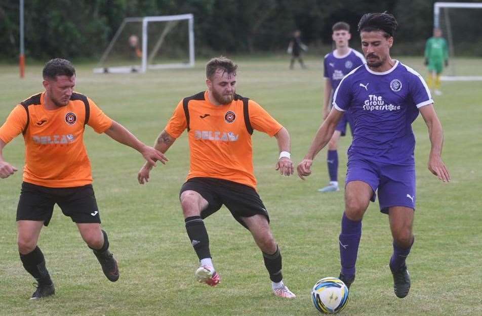 Action from Leverington Sports against Stanground Sports