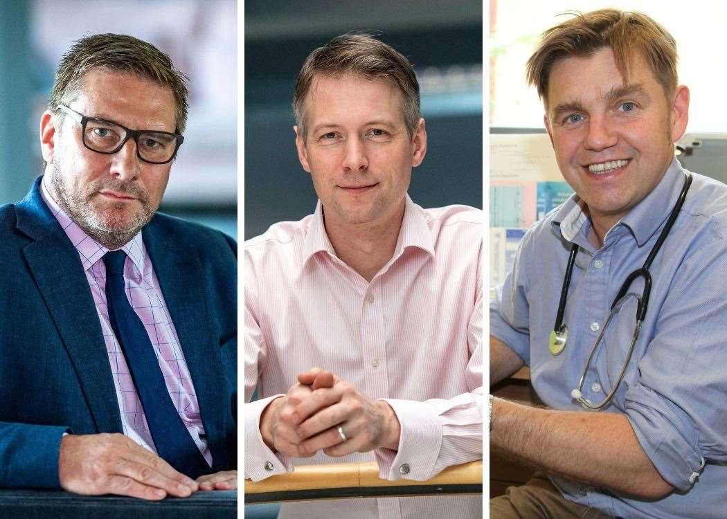 The candidates for mayor of Cambridgeshire and Peterborough at the 2021 election are, from left, incumbent Conservative James Palmer, Liberal Democrat Aidan Van de Weyer and Labour's Nik Johnson (46961202)